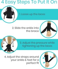 VIVE Laced Ankle Brace Black Large