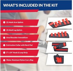 Dixie EMS Fracture Splint Kit – Emergency Immobilization Arm/Leg/Shoulder Adult