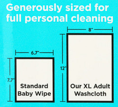 Assurance Disposable & Pre-Moistened Premium XL Washcloths for Adults,192 Count