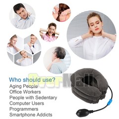USA Cervical Neck Traction Device Inflatable & Adjustable Neck Stretcher Pillow