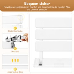 Shower Seat Folding Wall Mounted Bathroom Mobility Aid Chair Strong Fold Up Down