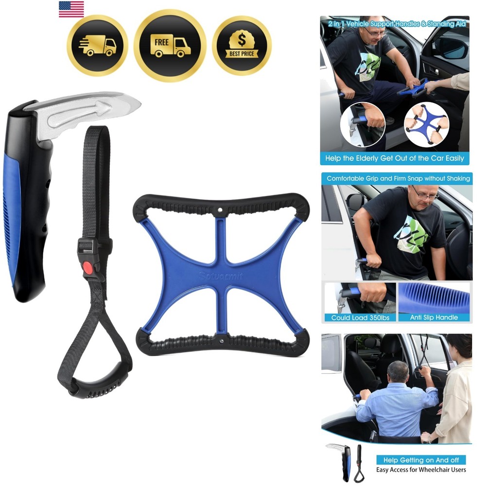 3-in-1 Mobility Independence Kit: Car Door Handle for Elderly, Car Handle Ass…