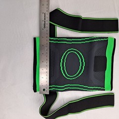 Compression Knee Sleeve Black Green 2XL