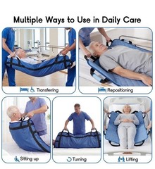 CoolShields Positioning Bed Pad with 8 Reinforced Handles 34″ x 52″ Washable NWT