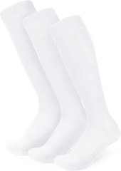Viasox White 3 Pack Compression Socks Women & Men, Circulation Medium,