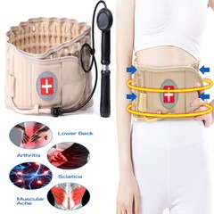 Air Traction Device for Lower Back w/ Hand Pump &Extension Pad Lumbar Spine