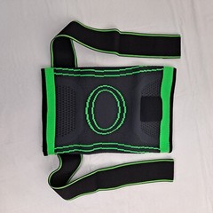 Compression Knee Sleeve Black Green 2XL