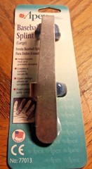 Baseball Finger Splint Size LARGE Foam Padding ~ Great for Dog Tail Injuries too