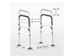 Toilet Safety Rails,Height-Adjustable Toilet Frame Width-Adjustable Toilet Safe