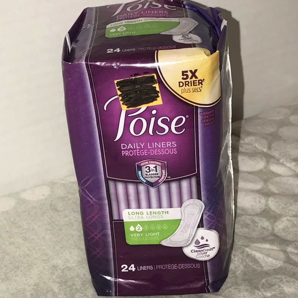 Bladder Control Pad Poise 8-1/2 Inch Length Light. 24ct
