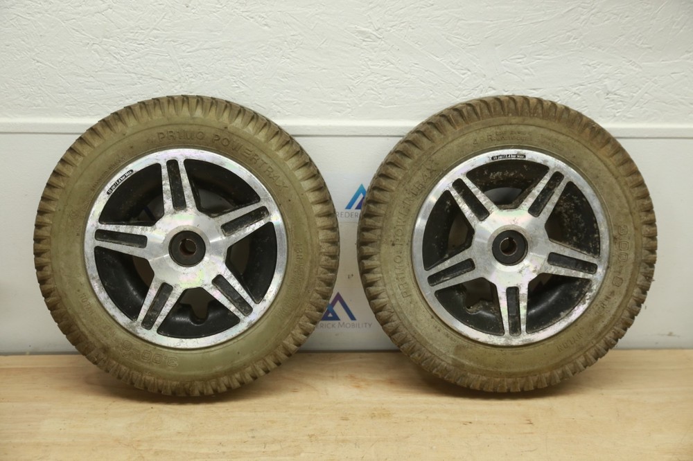 PAIR Drive Wheels Tires for Jazzy 614 / HD & 600 WHLASMB1811 PR1MO FLAT FREE