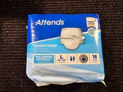 (QTY 72) Attends AP0730 Disposable Extra Absorbency Underwear, 44″-58″ Large