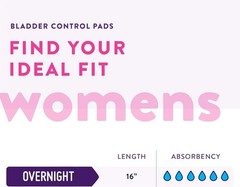 Prevail Proven Incontinence Pads 6+ Drop Overnight Absorbency
