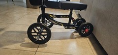 BlessReach Knee Walker Scooter 4-Wheel Manual w/ Storage Compartment Black