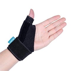 2U2O Compression Reversible Thumb & Wrist Stabilizer One Size, Black
