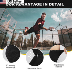 JUSDIQIR Elbow Compression Sleeves, Brace for Men Women, Large, Black