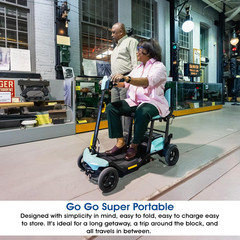 Pride Go Go Super Portable Travel Scooter + Optioinal Armrest, Travel Bag Kit, F