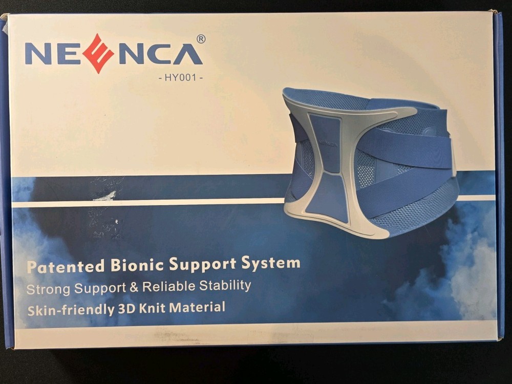 NIB NEENCA Back/Waist Brace Bionic Support System Blue Size Large (Medium)