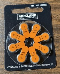 32 Kirkland Hearing Aid Batteries 1.45 Volt Mercury Free Size 13 New 11/25