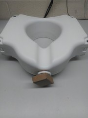 Drive Medical RTL12027RA 2in1 Raised Toilet Seat White w/ Padded Arms (OPEN BOX)