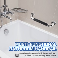 2PCS Stainless Steel Grab Bar Bathroom Safety Handicap Shower Tub Handle Support