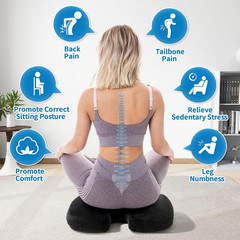 Memory Foam Seat Cushion for Office Chair & Car – Tailbone, Sciatica & Coccyx Pa