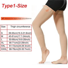 1Pair 15-20mmHg Medical Compression Knee Socks Up to 3XL for Women & Men For Cir
