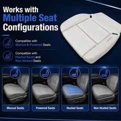 Driver or Passenger Side Bottom Seat Foam Cushion Compatible with Chevy Silve…