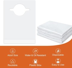 Nonley Disposable Bibs 30/50/100 Pack -Disposable Adults Bibs for Elderly Women