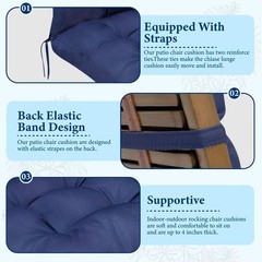 Outdoor Adirondack Chair Cushion with Elasticity 43″*20″4″, Teal Blue
