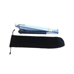 VISIONU Aluminum Mobility Folding White 55 Inch (Pack of 1), Black Handle
