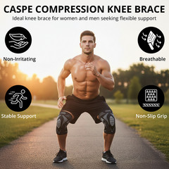Knee Sleeve Compression Brace Support for Sport Gym Joint Pain Arthritis Relief