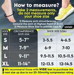 Nano Socks, Neuropathy Socks (Pair) for Women & Men, Ankle Support Brace S-XL