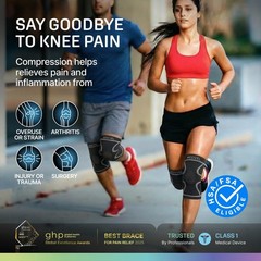 2 Pack Knee Brace for Women & Men – Knee Support for Walking, Knee Compressio…