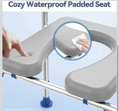 Loyoda Toilet Seat Risers for Seniors, Raised Toilet Seat with Handles & Padded