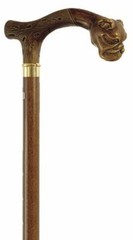 HARVY BUTCH THE BULL DOG HANDLE WOOD SHAFT WALKING CANE-BULLDOG MADE IN ITALY