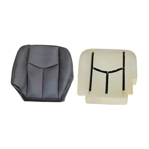 Driver Side Bottom Replacement Seat Cover Black & Foam Cushion Black 132