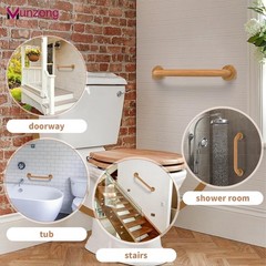 Munzong Stainless Steel Material Wood Grain Color 16 In Shower Bathroom Balance