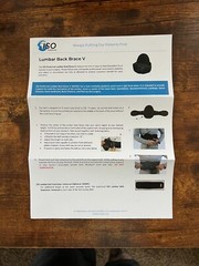ISO Preferred Lumbar Back Brace V BA205 Black / Disc Herniation / Strain Support