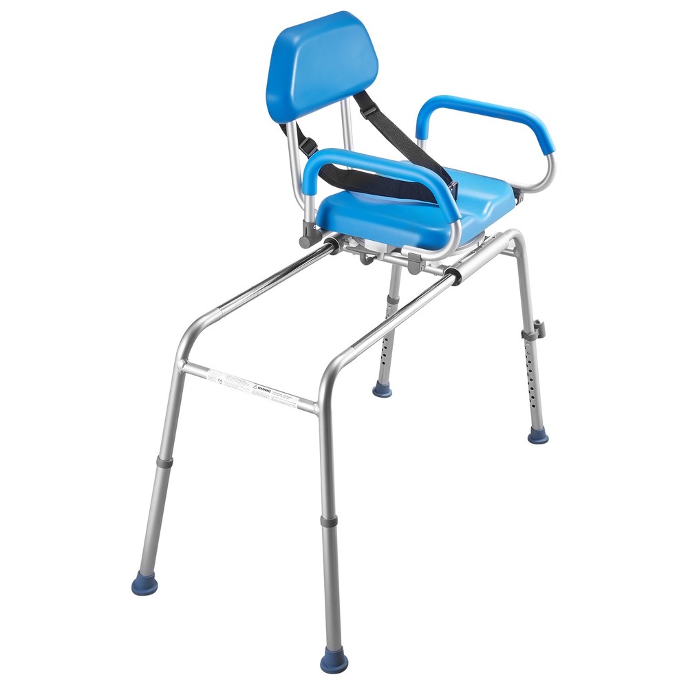 Uimoso Sliding Shower Chair with Swivel Seat & Backrest, Supports Up to 330 lbs