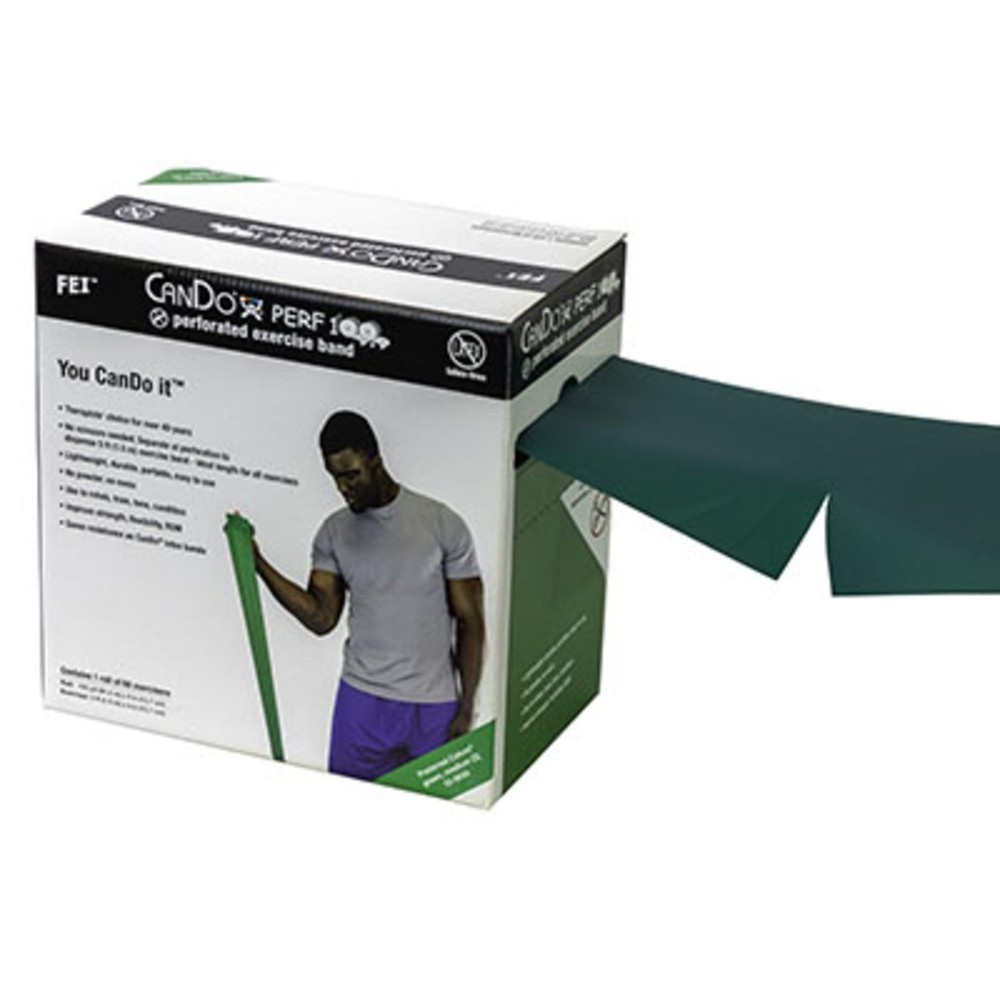 -1385641 10-5693 Latex Free Exercise Band, 100 yd, Green-Medium