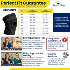 Plus Size Deluxe Hinged Knee Brace with Compression Wrap for Big & Wide Thighs