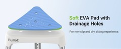 Space-Saving Triangular Shower Chair for Inside Shower with EVA Pad, 400 lbs