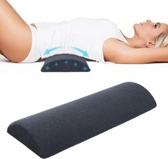 Large 3.15″H x 23.6″L Memory Foam Lumbar Pillow – Support for Back Pain Relief