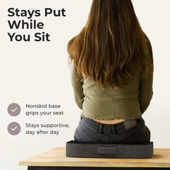 Elegant Extra Large Memory Foam Seat Cushion for Back Pain Relief – 19×17 Inches