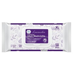 Med Pride Washcloths 600 Ct 8×12 | Lavender Scent Premoistened No-Rinse Wipes