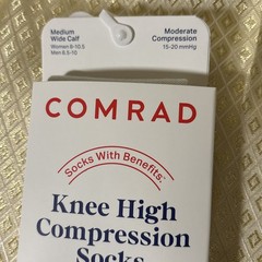 Comrad Knee High, Moderate Compression Socks Men Sz 8.5-10; Women Sz 8-10.5