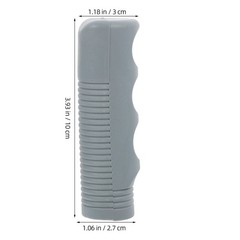 2Pcs Reusable PVC Wheelchair Handlebar Grips for Transport Chairs Grey