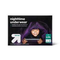 UP & UP Nighttime Disposable Underwear Size S/M 38-65 lbs, L-XL 60-125 lbs.