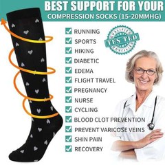 Compression Socks Stockings Womens Mens Over Knee Medical 15-20 mmHG S/M-X/XL